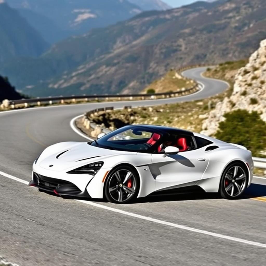 A sleek and powerful sports car with elements of a grand tourer, featuring a streamlined design, luxurious interior, and high-performance features