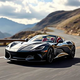 A sleek and powerful sports car with elements of a grand tourer, featuring a streamlined design, luxurious interior, and high-performance features