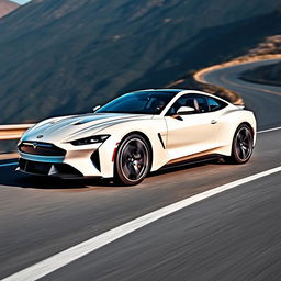 A sleek and powerful sports car with elements of a grand tourer, featuring a streamlined design, luxurious interior, and high-performance features