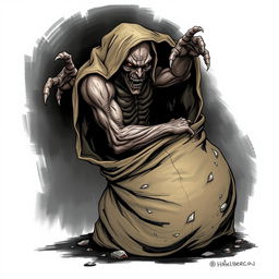 A detailed illustration of The Bagman from Dungeons and Dragons