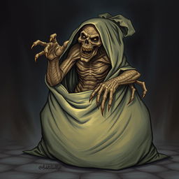 A detailed illustration of The Bagman from Dungeons and Dragons