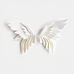 A beautiful and delicate set of wings made out of paper, intricately folded and designed to look like they could take flight