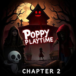 Create an image inspired by Poppy Playtime Chapter 2, featuring eerie and dark elements from the game