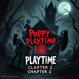 Create an image inspired by Poppy Playtime Chapter 2, featuring eerie and dark elements from the game