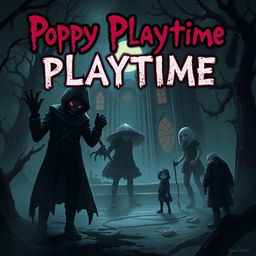 Create an image inspired by Poppy Playtime Chapter 2, featuring eerie and dark elements from the game