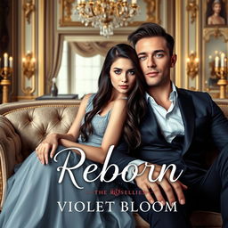 A book cover for the novel 'Reborn' by Violet Bloom