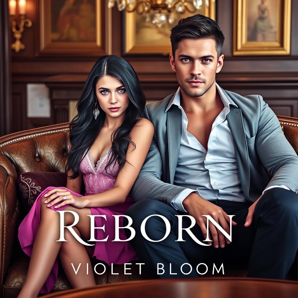 A book cover for a novel titled 'Reborn' by Violet Bloom