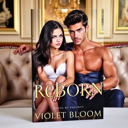 A book cover for a novel titled 'Reborn' by Violet Bloom