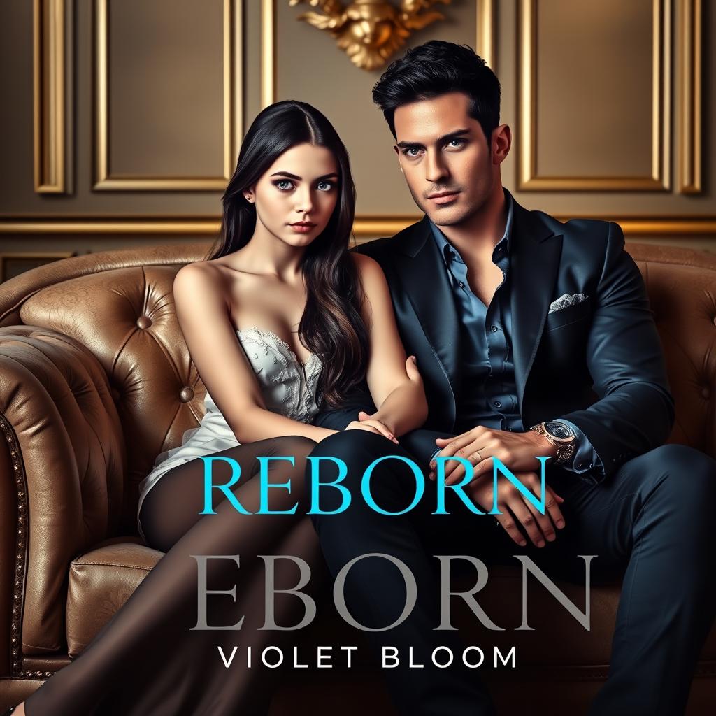 A book cover for a novel titled 'Reborn' by Violet Bloom