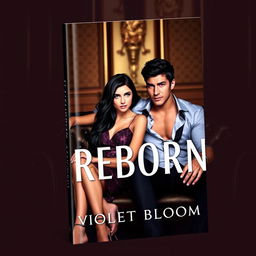 A book cover for a novel titled 'Reborn' by Violet Bloom