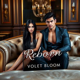 A book cover for a novel titled 'Reborn' by Violet Bloom