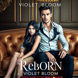 A book cover for a novel titled 'Reborn' by Violet Bloom