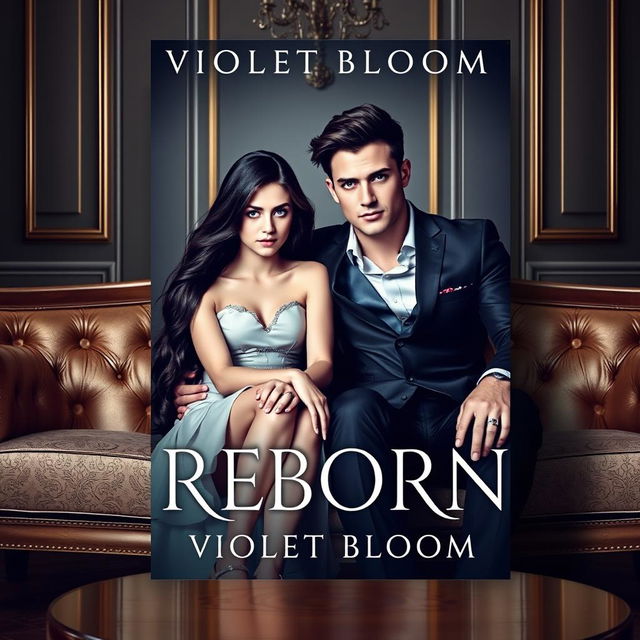 A book cover for a novel titled 'Reborn' by Violet Bloom