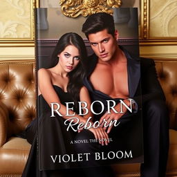 A book cover for a novel titled 'Reborn' by Violet Bloom