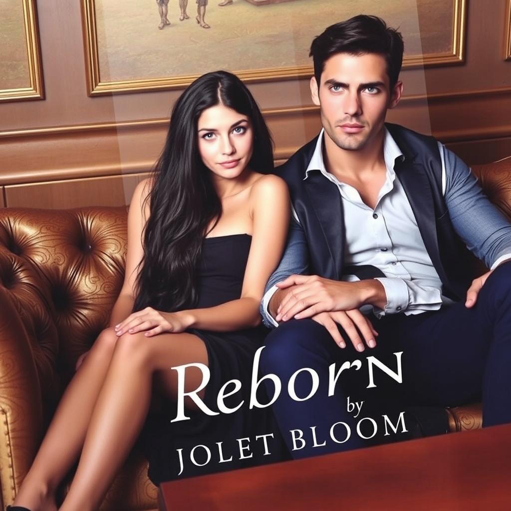 A book cover for a novel titled 'Reborn' by Violet Bloom