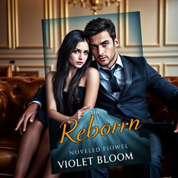 A book cover for a novel titled 'Reborn' by Violet Bloom