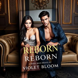 A book cover for a novel titled 'Reborn' by Violet Bloom