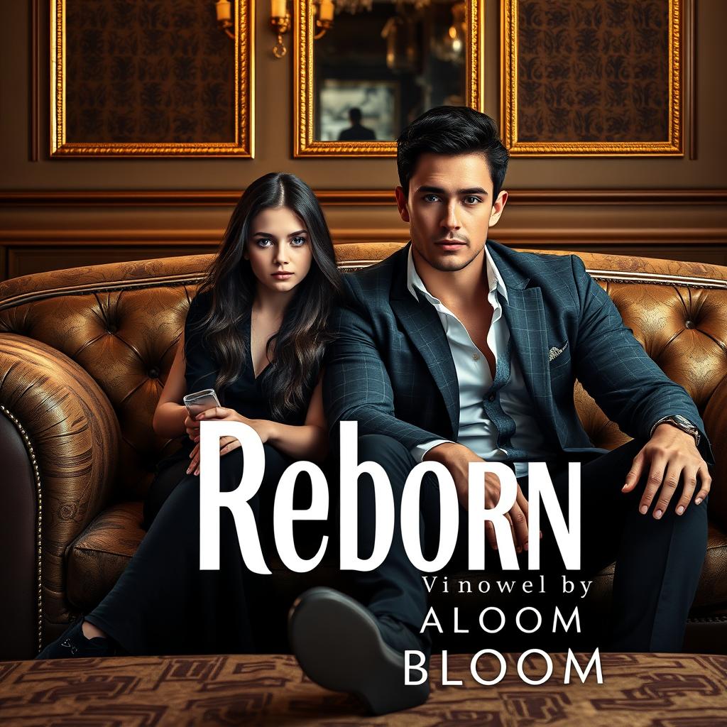 A book cover for a novel titled 'Reborn' by Violet Bloom