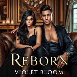 A book cover for a novel titled 'Reborn' by Violet Bloom