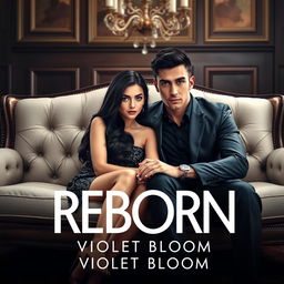 A book cover for a novel titled 'Reborn' by Violet Bloom