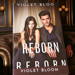 A book cover for a novel titled 'Reborn' by Violet Bloom