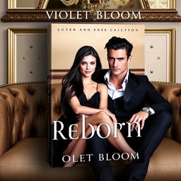 A book cover for a novel titled 'Reborn' by Violet Bloom