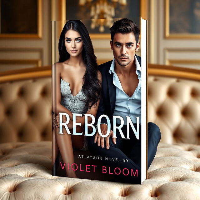 A book cover for a novel titled 'Reborn' by Violet Bloom