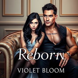 A book cover for a novel titled 'Reborn' by Violet Bloom