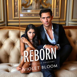 A book cover for a novel titled 'Reborn' by Violet Bloom