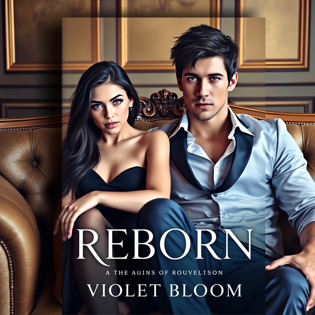 A book cover for a novel titled 'Reborn' by Violet Bloom