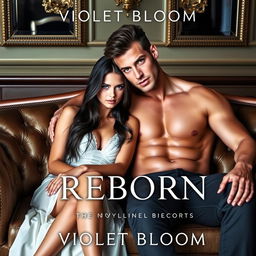 A book cover for a novel titled 'Reborn' by Violet Bloom