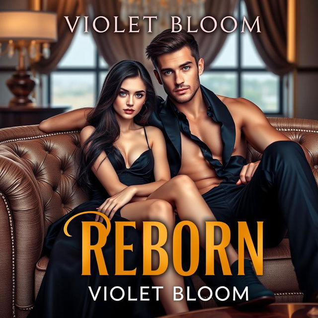 A book cover for a novel titled 'Reborn' by Violet Bloom