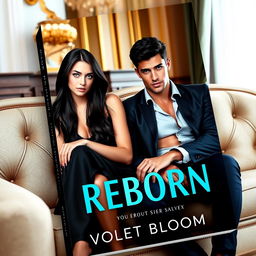 A book cover for a novel titled 'Reborn' by Violet Bloom