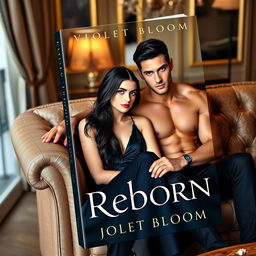 A book cover for a novel titled 'Reborn' by Violet Bloom