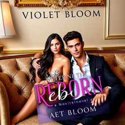 A book cover for a novel titled 'Reborn' by Violet Bloom