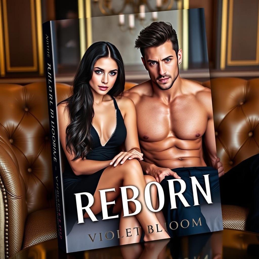 A book cover for a novel titled 'Reborn' by Violet Bloom