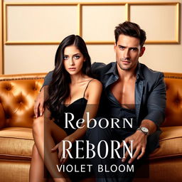 A book cover for a novel titled 'Reborn' by Violet Bloom