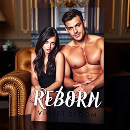 A book cover for a novel titled 'Reborn' by Violet Bloom