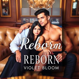 A book cover for a novel titled 'Reborn' by Violet Bloom