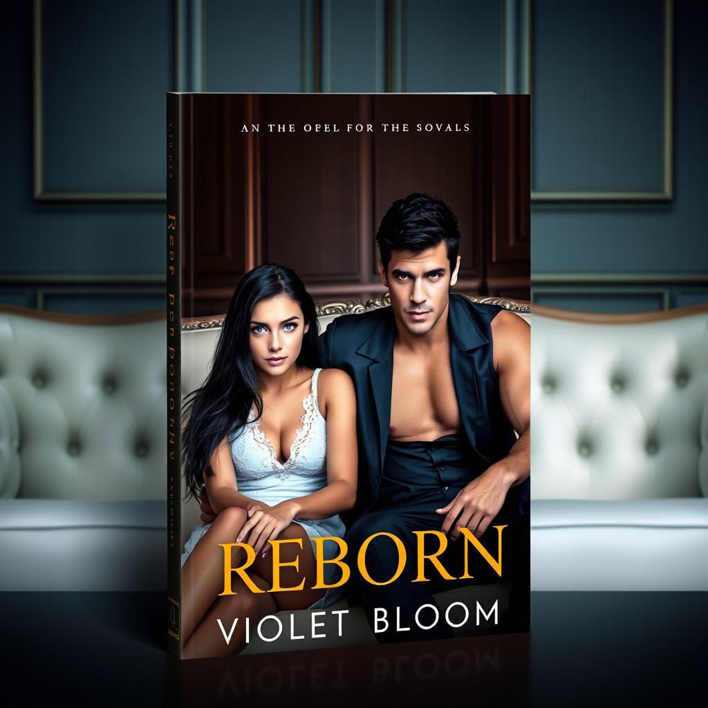 A book cover for a novel titled 'Reborn' by Violet Bloom