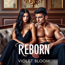 A book cover for a novel titled 'Reborn' by Violet Bloom