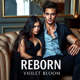 A book cover for a novel titled 'Reborn' by Violet Bloom