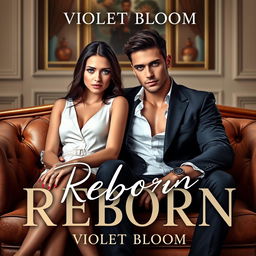 A book cover for a novel titled 'Reborn' by Violet Bloom