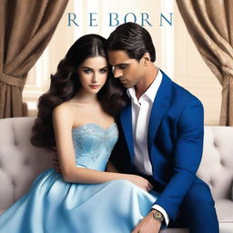 A book cover for a novel titled 'Reborn' by Violet Bloom