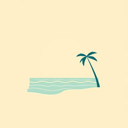 Create a minimalist poster with summer vibes inspired by a beach