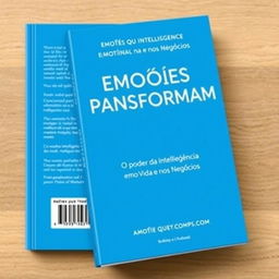 Create a book cover with the title 'EMOÇÕES QUE TRANSFORMAM' and subtitle 'O poder da Inteligência Emocional na Vida e nos Negócios