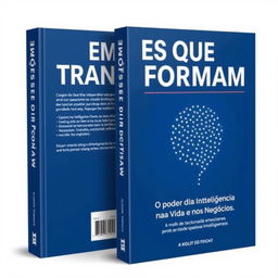 Create a book cover with the title 'EMOÇÕES QUE TRANSFORMAM' and subtitle 'O poder da Inteligência Emocional na Vida e nos Negócios