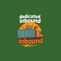 A t-shirt design featuring the words 'dedicated inbound' with a caricature theme of SPX Express