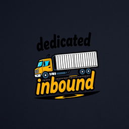 A t-shirt design featuring the words 'dedicated inbound' with a caricature theme of SPX Express