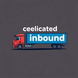 A t-shirt design featuring the words 'dedicated inbound' with a caricature theme of SPX Express